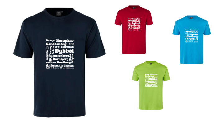 T-shirt med jubilæumsmotiv for Dybbøl Division