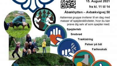 Aabenraa Gruppe holder åbent hus søndag den 15 august 2021 ude ved Aabækhytten